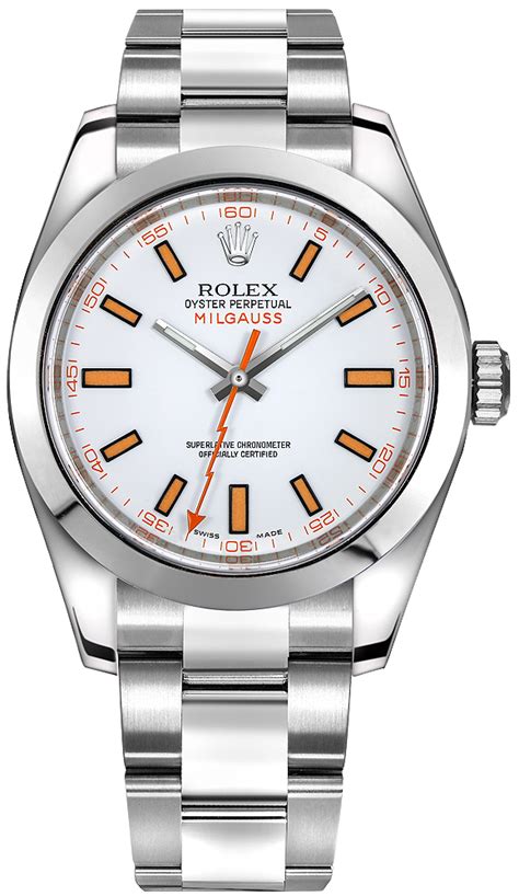 rolex milgauss replica vs real|rolex milgauss 116400 white dial.